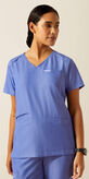 Clara 6 Pocket Scrub Top Front